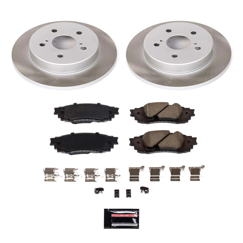 Power Stop 21-23 Toyota Venza Rear Semi-Coated Rotor Kit PowerStop