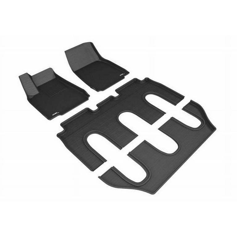 3D MAXpider L1TL00201509 2016-2017 Tesla Model X Non-Folding 7-Seats Kagu 1st & 2nd & 3rd Row Floormats - Black