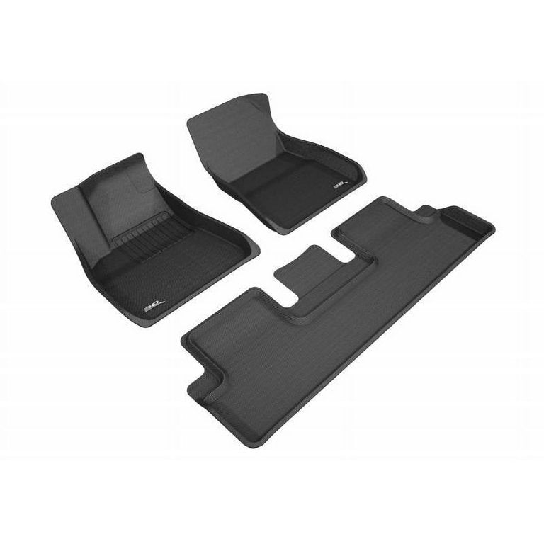 3D MAXpider L1TL00401509 2018-2019 Tesla Model 3 Kagu 1st & 2nd Row Floormats - Black 3D MAXpider