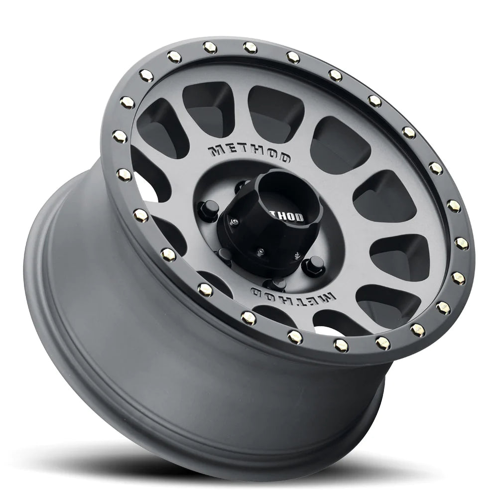 Method 305 NV TITANIUM - MATTE BLACK LIP 18x9 / 6x5.5 / -12/4.5, 108 Hub Bore - MR30589060812N