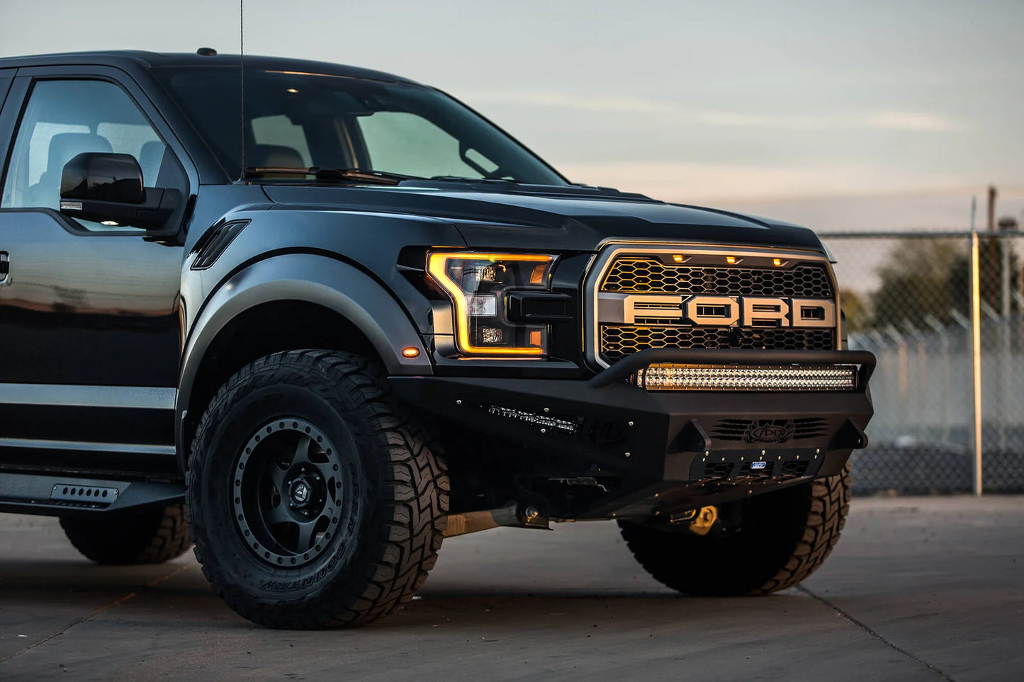 Addictive Desert Designs 2017-2020 Ford Raptor Honeybadger Front Bumper - F117432860103 Addictive Desert Designs