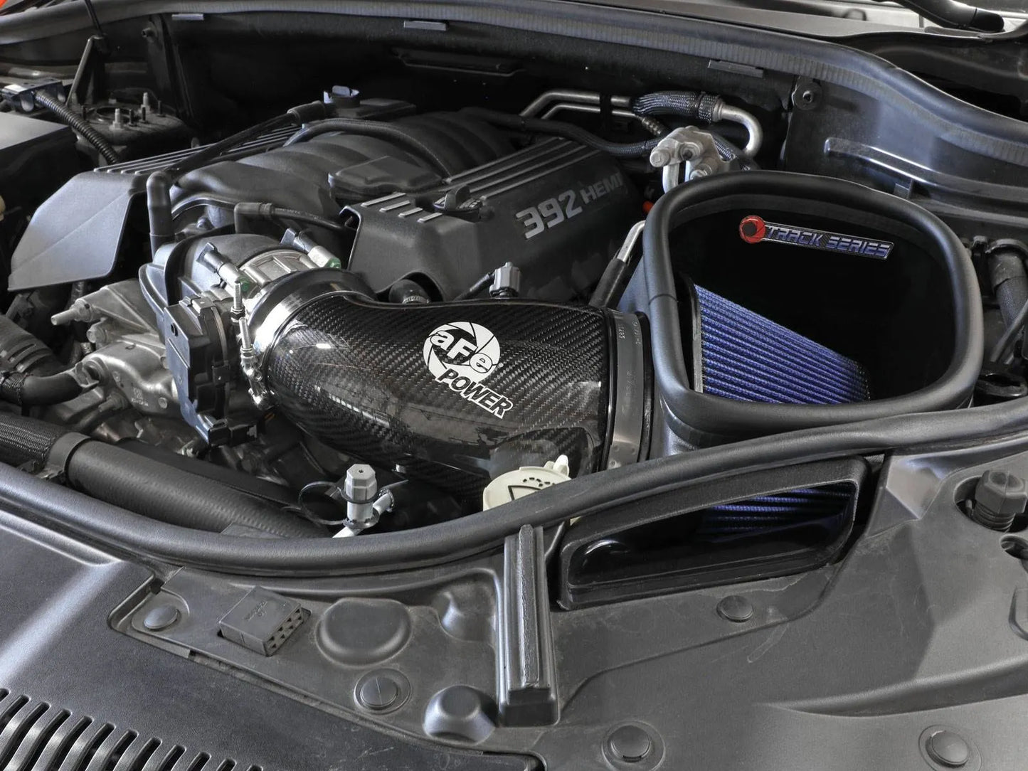 aFe Track Series Carbon Fiber Cold Air Intake System Grand Cherokee / Durango SRT 6.4L - 57-10014R aFe