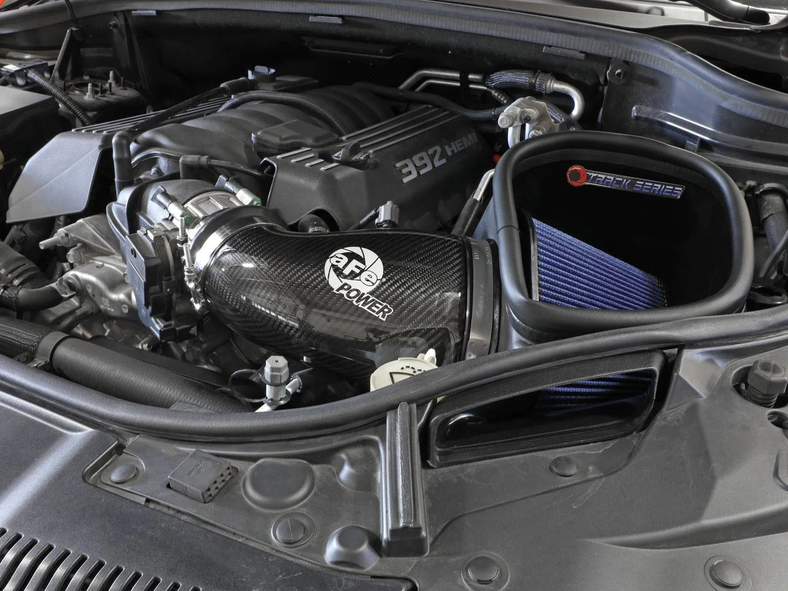 aFe Track Series Carbon Fiber Cold Air Intake System Grand Cherokee / Durango SRT 6.4L - 57-10014R aFe