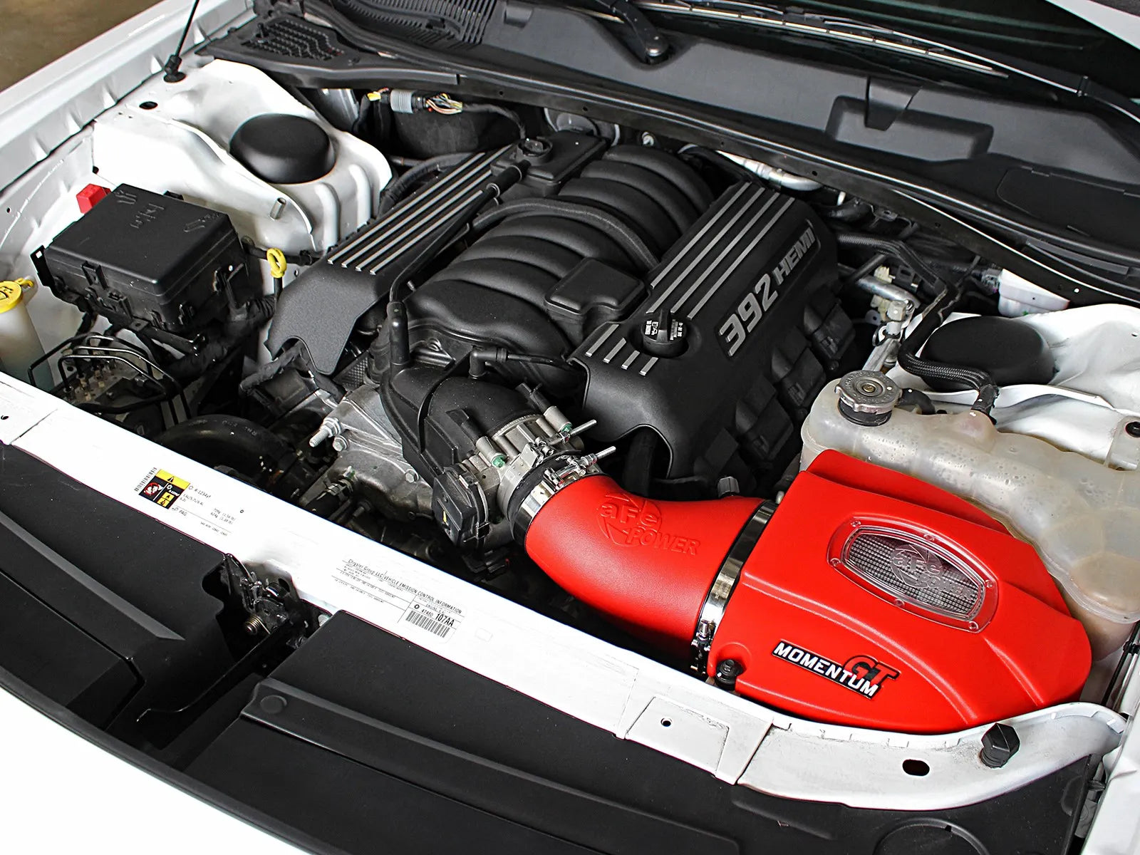 aFe Momentum GT Red Edition Cold Air Intake System w/Filter for 11-23 Dodge Challenger/Charger / Chrysler 300 (6.4L) - 51-72203-R aFe