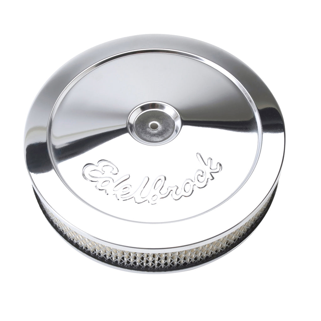 Edelbrock Pro-flo Chrome 10" Round Air Cleaner With 2" Paper Element - 1208