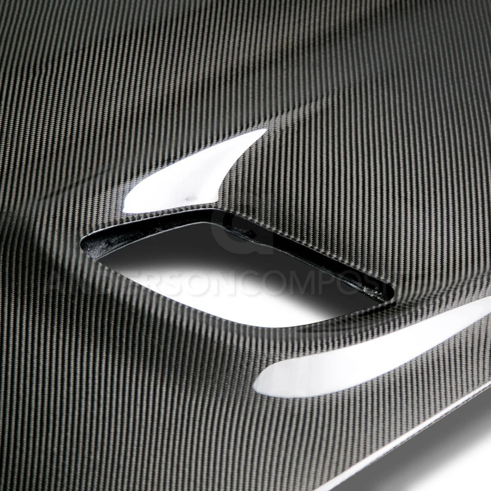 Anderson Composites 15-23 Dodge Challenger Hellcat OE Carbon Fiber Hood - AC-HD15DGCHHC-OE