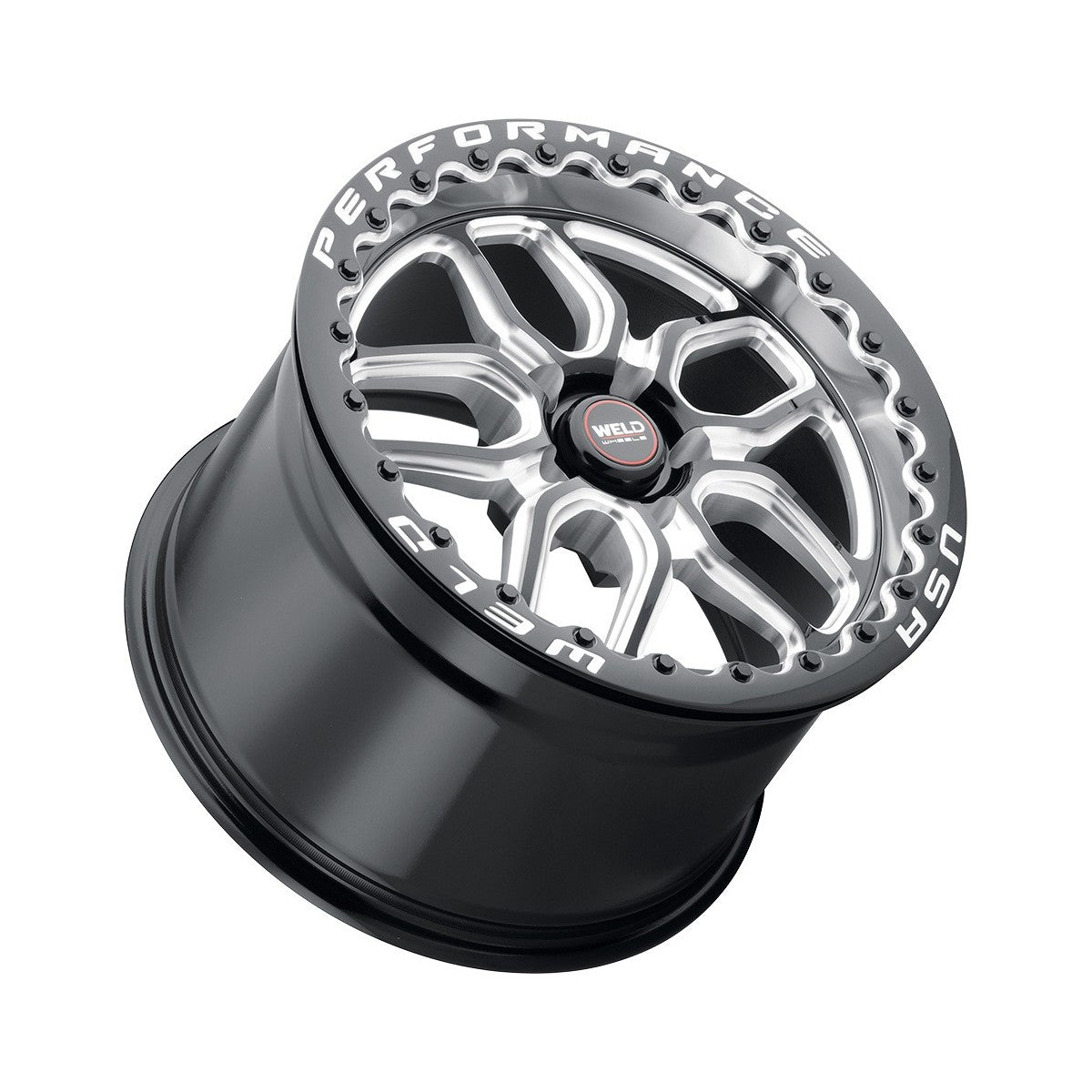 Weld Racing Gloss Black Laguna Beadlock S907 15x10 / 5x114.3 / 25/6.5 - S907B0067P25