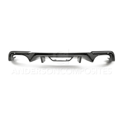 Anderson Composites 18-23 Ford Mustang OE Carbon Fiber Quad Tip Rear Diffuser AC-RL18FDMU-AO