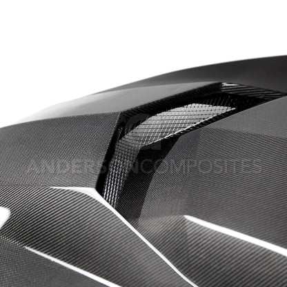 Anderson Composites 16-24 Chevrolet Camaro AZ Double Sided Carbon Fiber Hood AC-HD16CHCAM-AZ-DS Anderson Composites