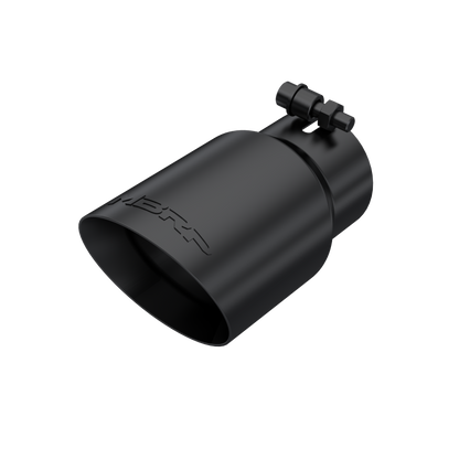 MBRP Tip 3in Round x 4in Inlet OD Dual Walled Angled Black Tip - Fits all 3in Exhausts - T5122BLK MBRP