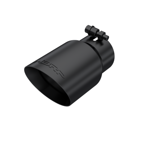 MBRP Tip 3in Round x 4in Inlet OD Dual Walled Angled Black Tip - Fits all 3in Exhausts - T5122BLK MBRP