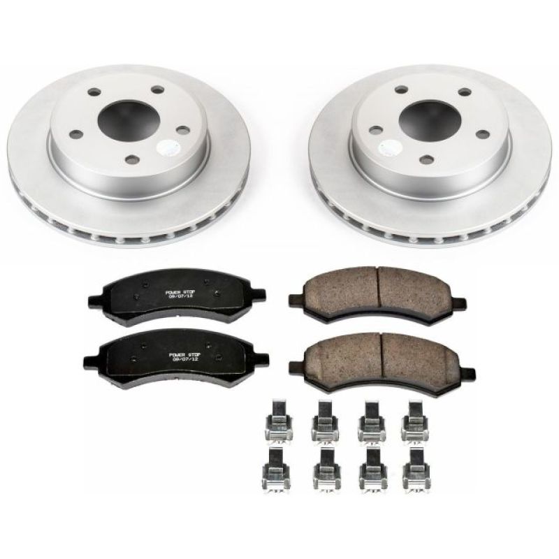 Power Stop 05-10 Dodge Dakota Front Z17 Evolution Geomet Coated Brake Kit PowerStop