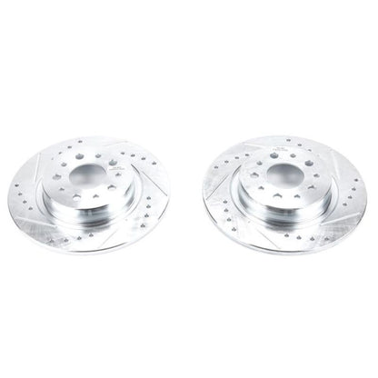 Power Stop 14-19 Fiat 500L Rear Evolution Drilled & Slotted Rotors - Pair PowerStop
