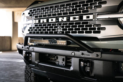 DV8 Offroad 2021-2022 Ford Bronco (Not For Factory Plastic Bumper) Factory Bumper Bull Bar - Black DV8 Offroad