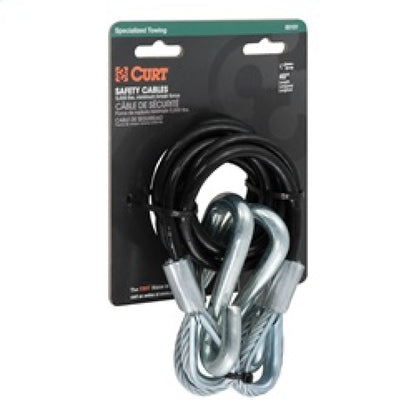 RockJock Curt Towing Safety Cable Kit 44 1/2in Long w/ 2 Snap Hooks 5000lbs 2-Pack RockJock