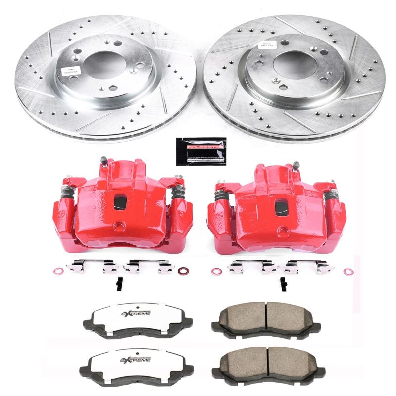 Power Stop 06-12 Mitsubishi Eclipse Front Z26 Street Warrior Brake Kit w/Calipers PowerStop