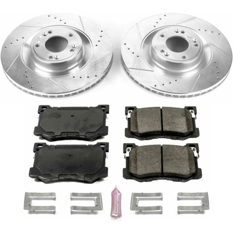 Power Stop 15-16 Hyundai Genesis Front Z23 Evolution Sport Brake Kit PowerStop