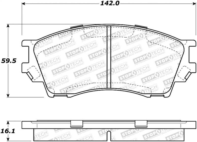 StopTech Premium Ceramic Brake Pads - 308.06430