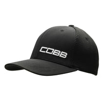 Load image into Gallery viewer, COBB Tuning FlexFit Ultrafibre Airmesh COBB Logo Cap - Large / XL CO-CAP-BLACK-ULTRA-L-XL