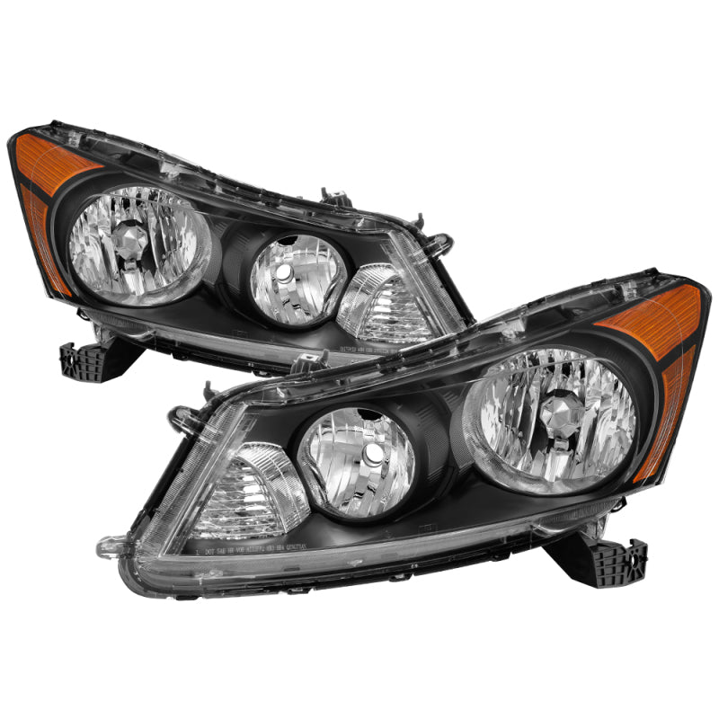 xTune Honda Accord 08-12 Sedan Only OEM Style Headlight - OEM Black HD-JH-HA08-4D-BK SPYDER