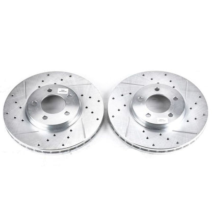 Power Stop 96-99 Ford Taurus Front Evolution Drilled & Slotted Rotors - Pair PowerStop