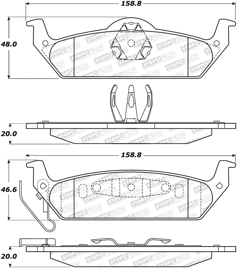 StopTech Premium Ceramic Brake Pads - 308.09630 Stoptech