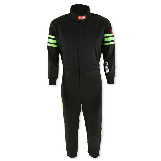 RaceQuip Green Trim SFI-1 JR. Suit - Kids XL