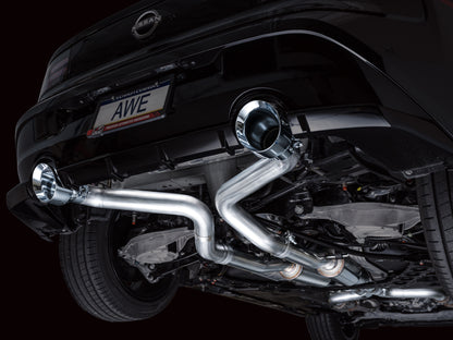 AWE 2023 Nissan Z RZ34 RWD Track Edition Catback Exhaust System w/ Chrome Silver Tips AWE Tuning