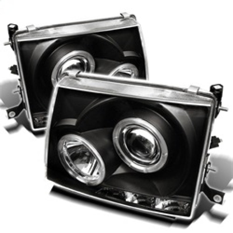 Spyder Toyota Tacoma 97-00 Projector Headlights LED Halo LED Black High H1 Low H1 PRO-YD-TT97-HL-BK SPYDER