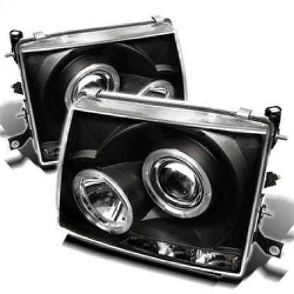 Spyder Toyota Tacoma 97-00 Projector Headlights LED Halo LED Black High H1 Low H1 PRO-YD-TT97-HL-BK SPYDER