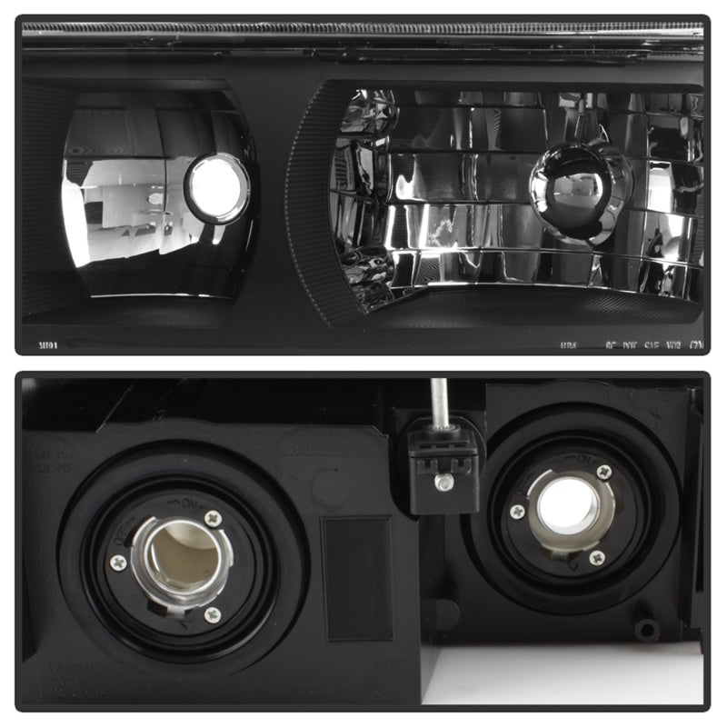 xTune 02-06 Chevy Avalanche w/Cladding OEM Bumper Light & Headlights - (BLACK) (HD-JH-CAVA02-SET-BK) SPYDER