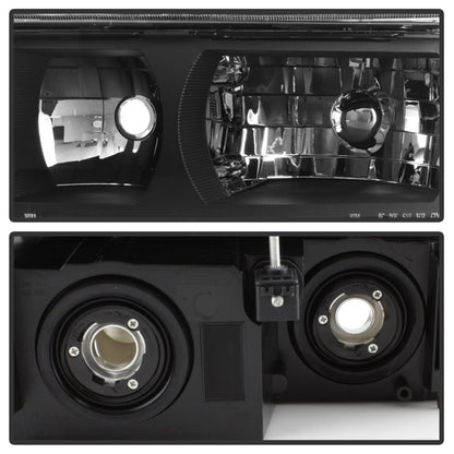 xTune 02-06 Chevy Avalanche w/Cladding OEM Bumper Light & Headlights - (BLACK) (HD-JH-CAVA02-SET-BK) SPYDER