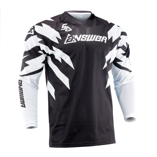 Answer 26 LE Syncron Rizz Vented Jersey Black/White/Cyan Youth - Small