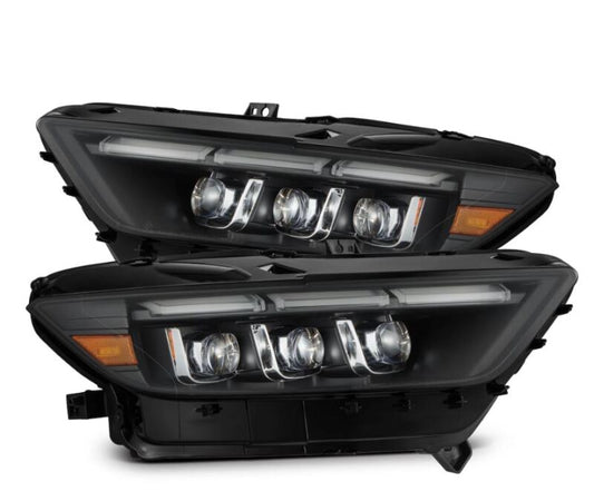 AlphaRex 880262 15-17 Ford Mustang NOVA LED Proj Headlights Black w/Activ Light/Seq Signal/Switch DRL