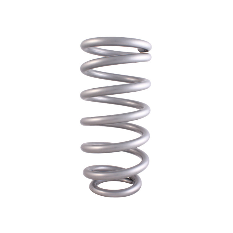 QA1 4-1/8in ID Tapered High Travel Spring - 10in Length x 450lbs/in - Silver Powder Coated