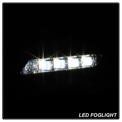 Spyder 18-19 Honda Accord Sedan OEM LED Fog Lights w/OEM Fit Switch - Clear (FL-HA2018-4D-LED-C) SPYDER