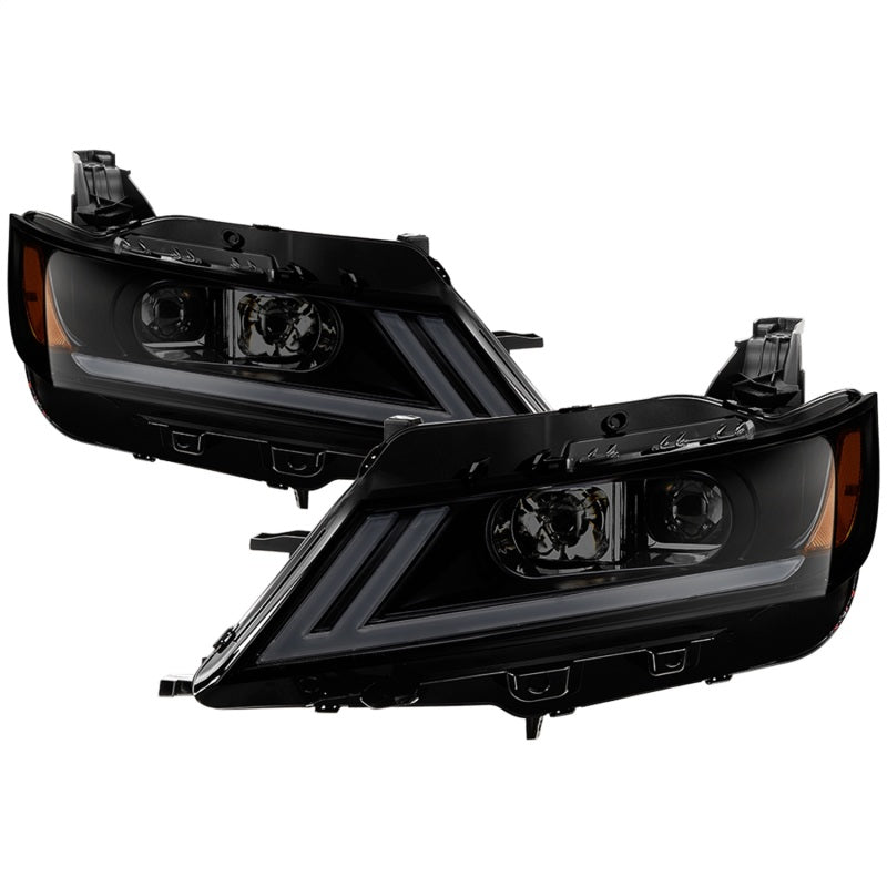 xTune 14-18 Chevy Impala (Excl Limited) DRL Halogen Proj Headlights - Blk Smk (PRO-JH-CIM15-LB-BSM) SPYDER