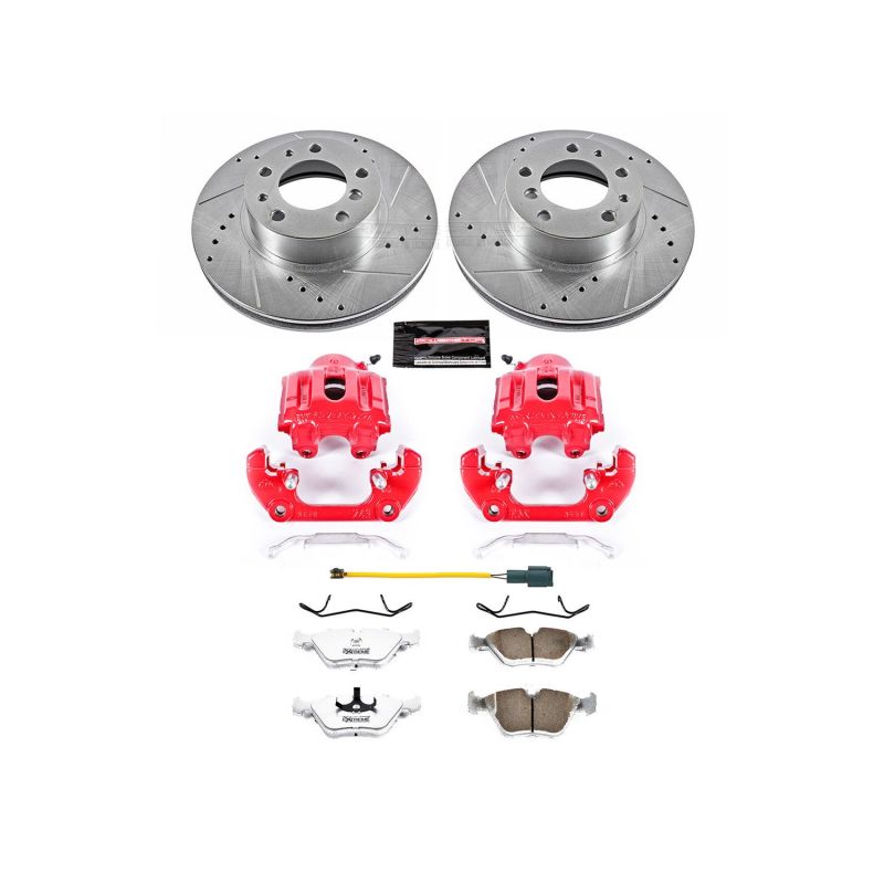 Power Stop 87-89 BMW 735i Front Z26 Street Warrior Brake Kit w/Calipers