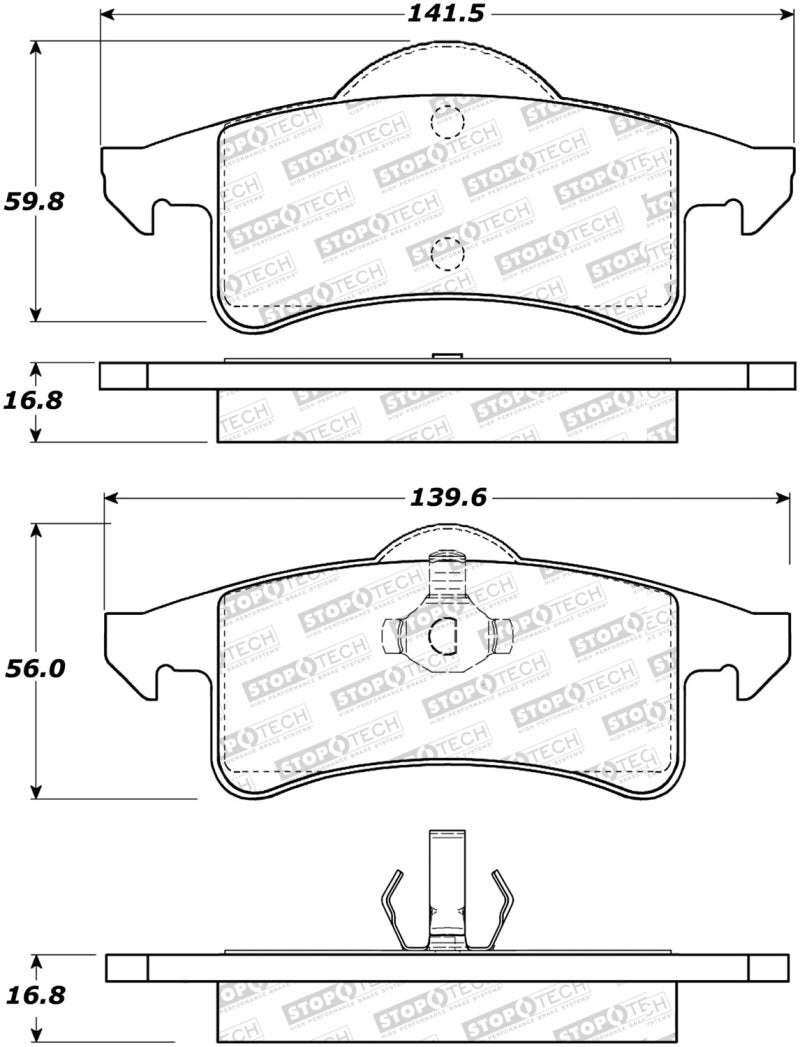 StopTech Street Disc Brake Pads - 305.07910 Stoptech