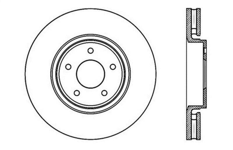 StopTech 11/05+ Infinity FX 35/45 SportStop Drilled Front Right Rotor Stoptech