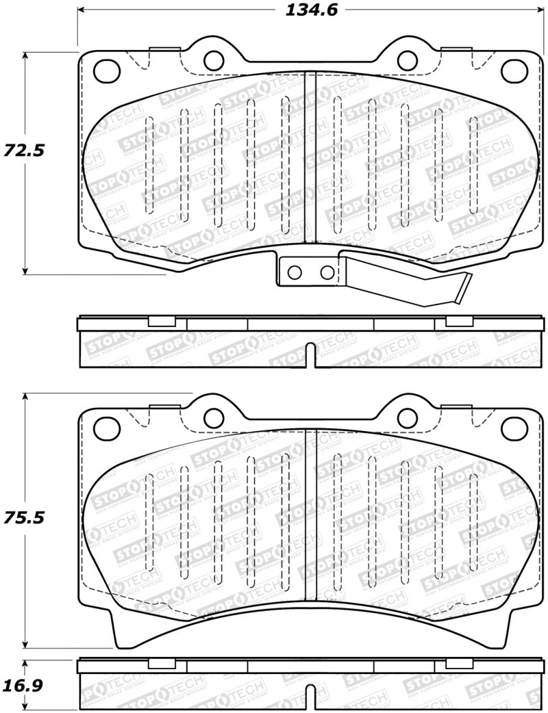 StopTech Premium Ceramic Brake Pads - 308.11190 Stoptech