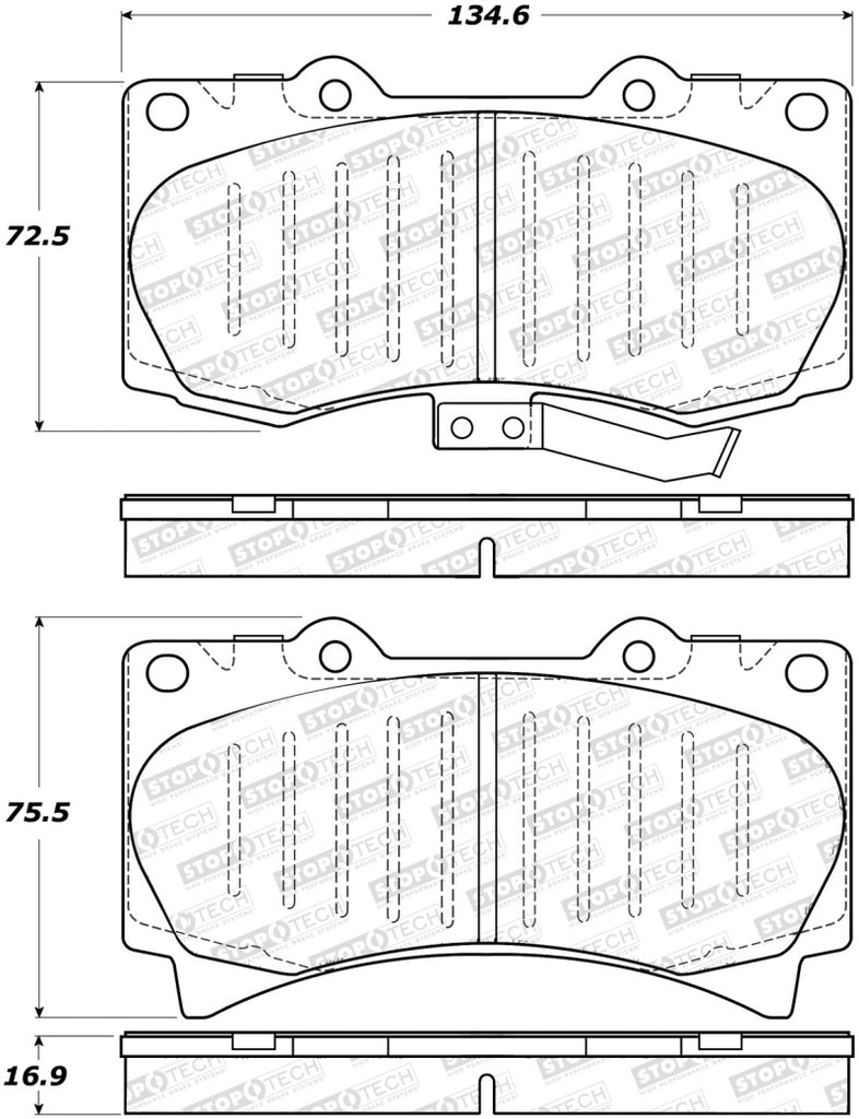 StopTech Premium Ceramic Brake Pads - 308.11190