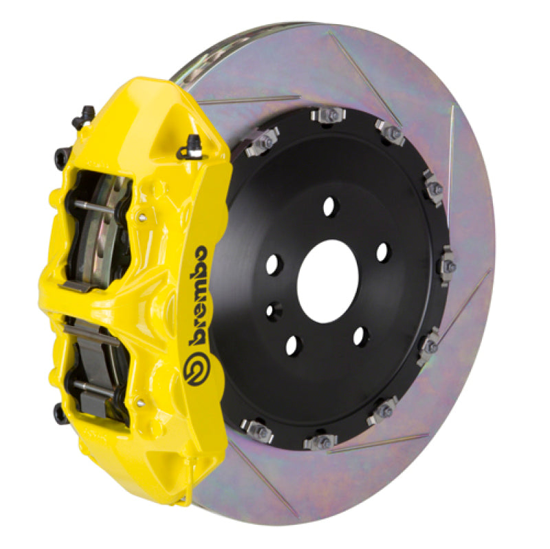 Brembo 03-07 Cayenne/S/Turbo Fr GT BBK 6Pis Cast 405x34 2pc Rotor Slotted Type1-Yellow