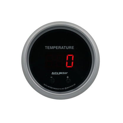 Autometer 52.4mm Black Switchable 60-340 Degrees F / 40-170 Degrees C Sport-Comp Elite Digital Gauge 6754-SC