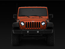 Load image into Gallery viewer, Raxiom 97-18 Jeep Wrangler TJ/JK Axial Spider LED Headlight w/ Amber DRL- Chrome Hsng (Clear Lens)