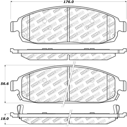 StopTech Street Disc Brake Pads - 305.10800 Stoptech