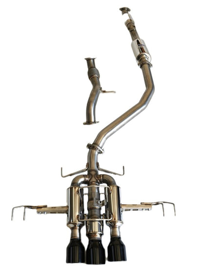 Invidia 22+ HONDA CIVIC TYPE-R FL5 R400 SINGLE LAYER BLACK TIP CAT-BACK (NON POLISH PIPE) Invidia