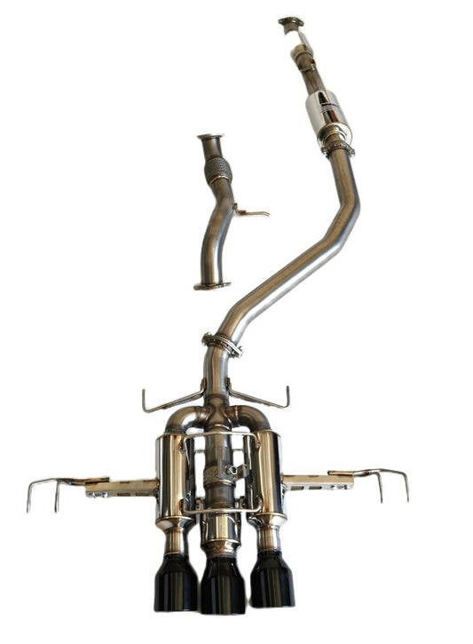 Invidia 22+ HONDA CIVIC TYPE-R FL5 R400 SINGLE LAYER BLACK TIP CAT-BACK (NON POLISH PIPE) Invidia