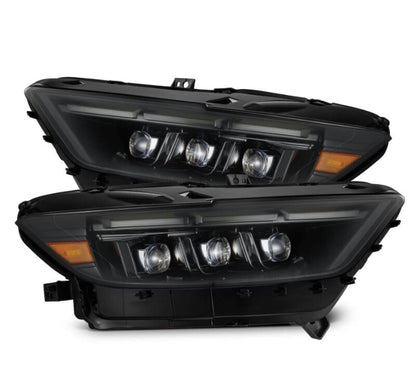 AlphaRex 880261 15-17 Ford Mustang NOVA LED Proj Headlights Alpha Black w/Activ Light/Seq Signal/Switch DRL