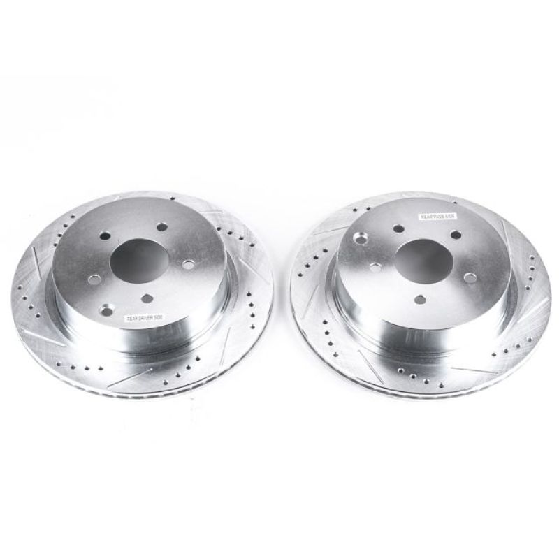 Power Stop 03-12 Infiniti FX35 Rear Evolution Drilled & Slotted Rotors - Pair